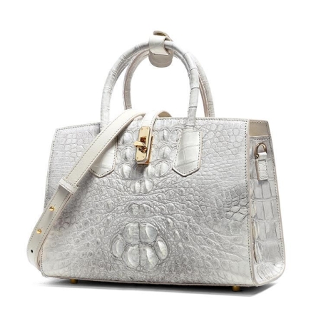 Women Fashion Crocodile Leather Handbags-Side