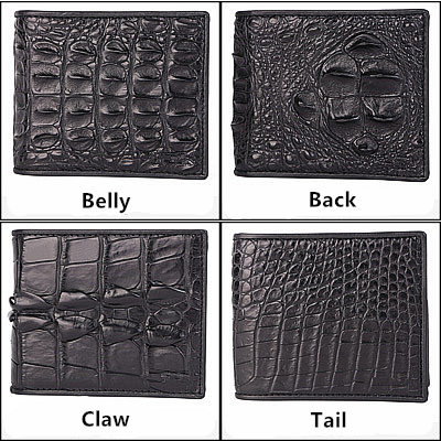 the whole parts of the crocodile skin can be used to make wallets