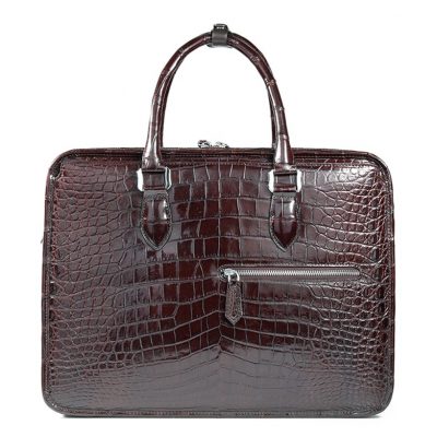 Alligator Briefcase Crossbody Laptop Business Bag for Men