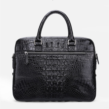 Classic Crocodile Briefcase, Crocodile Shoulder Bag, Crossbody Bag for Men-Back