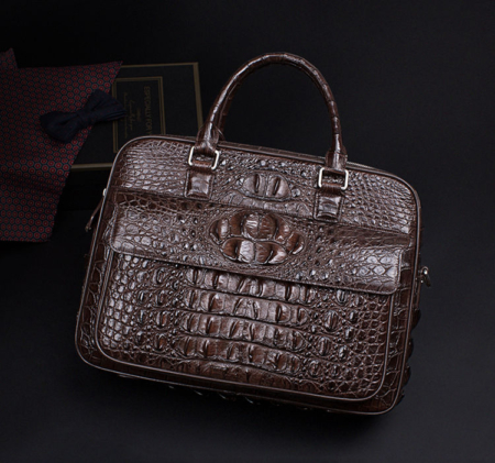 Classic Crocodile Briefcase, Crocodile Shoulder Bag-Exhibition