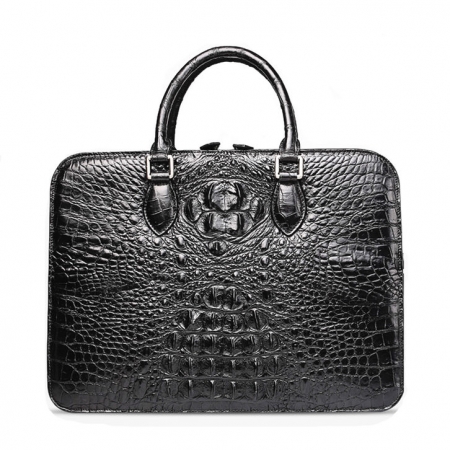 Crocodile Briefcase, Luxury Crocodile Business Bag for Men