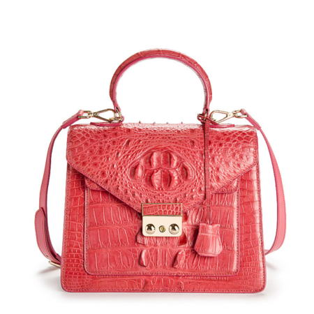 Crocodile Evening Handbag and Clutch Party Wedding Purse-Red