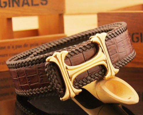 Crocodile Leather Belt Art.No 0013