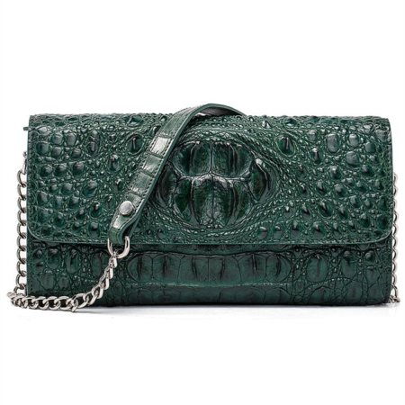 Crocodile Leather Purse, Crocodile Leather Clutch Bag, Crossbody Bag, Shoulder Bag