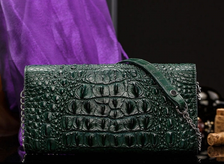 Crocodile Leather Purse, Crocodile Leather Clutch Bag, Crossbody Bag, Shoulder Bag-Back