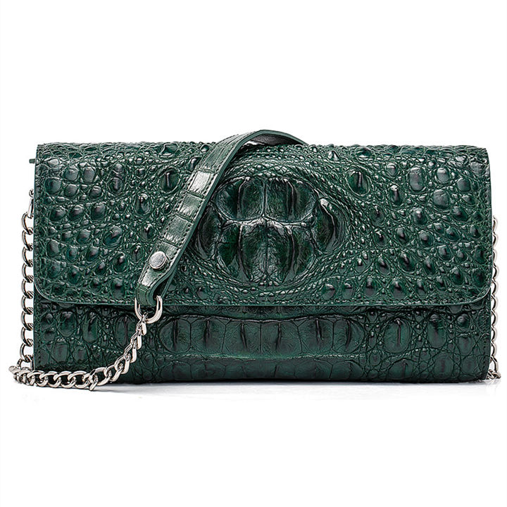 Crocodile Leather Purse, Crocodile Leather Clutch Bag, Crossbody Bag ...