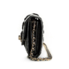 Ladies Crocodile Purse, Evening Crocodile Clutch Bag-Black-Side