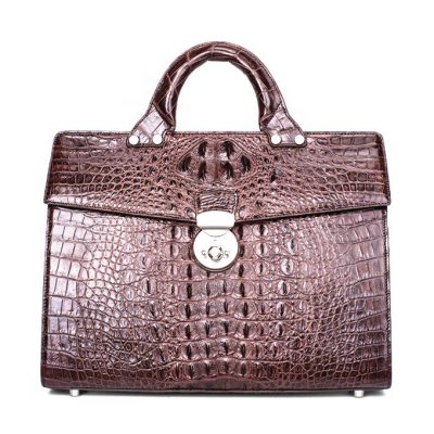 Men’s Classic Crocodile Business Briefcase