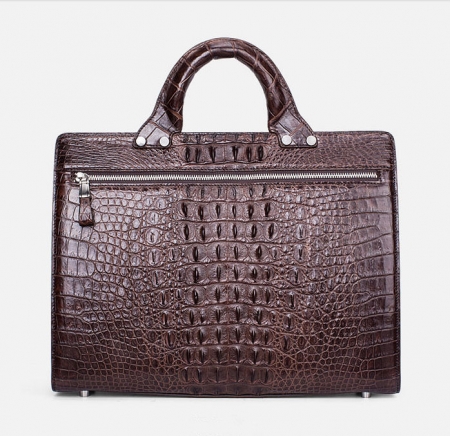 Men’s Classic Crocodile Business Briefcase-Back