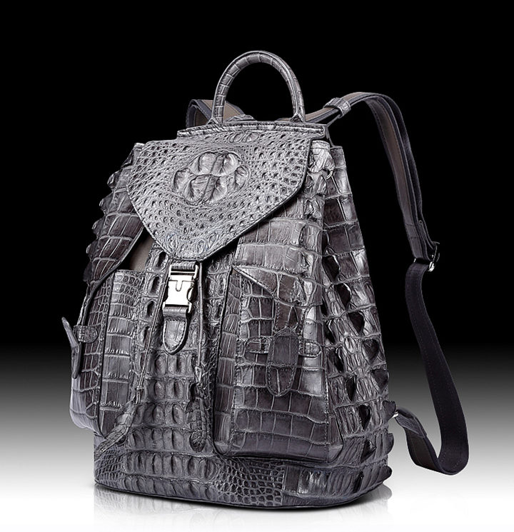 Suèi - Backpack of Crocodile Leather - Blue - Handmade in Italy - Luxury  Exclusive Collection - Avvenice