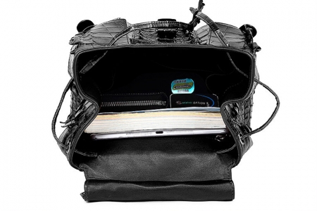 Stylish Crocodile Backpack, Travel Backpack, Shoulder Bag-Inside