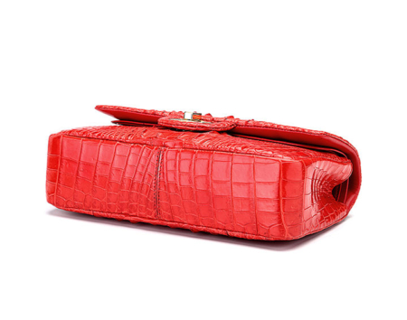 Stylish Evening Crocodile Purse, Crocodile Shoulder Bag-Bottom