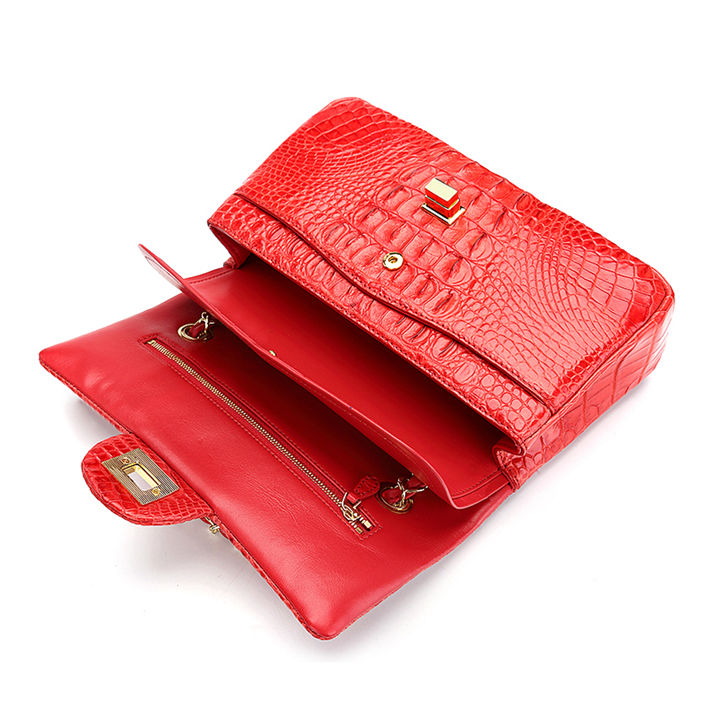 Stylish Evening Crocodile Purse, Crocodile Shoulder BagDetails