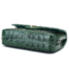 Stylish Evening Crocodile Purse, Crocodile Shoulder Bag-Green-Bottom