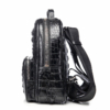 Unisex Crocodile Backpack, Casual Crocodile Laptop Travel Backpack-Side