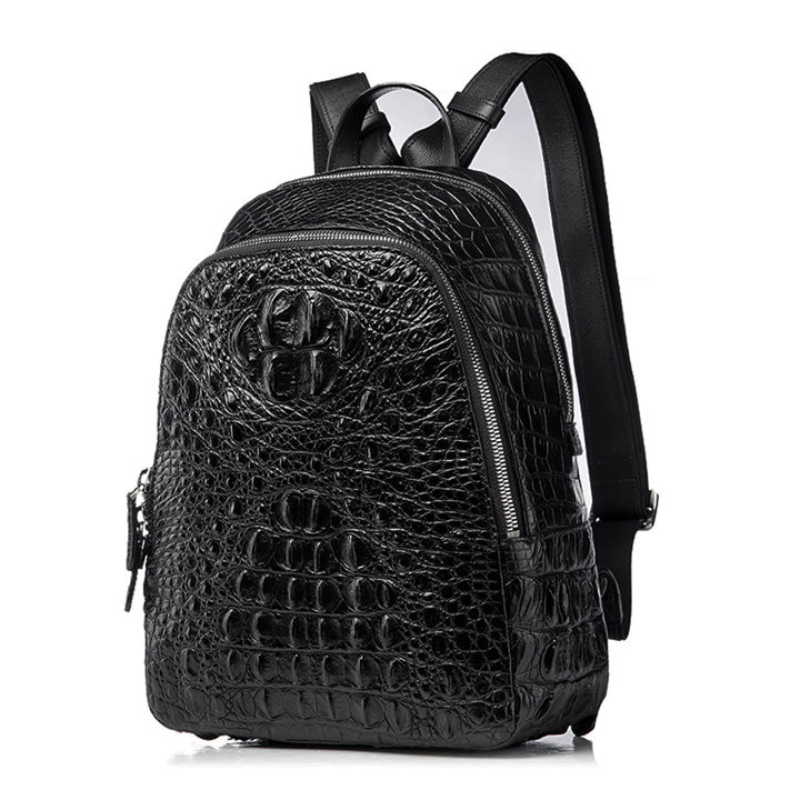 New England Backpack Wild Crocodile Black — Grey New York Grey New England