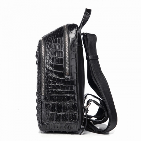 Unisex Crocodile Backpack, Fashion Crocodile Daily Backpack-Side