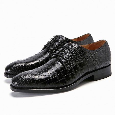 BRUCEGAO Alligator Shoes-Black Color