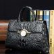 BRUCEGAO Black Crocodile Handbag