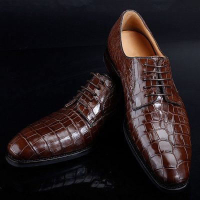 BRUCEGAO Genuine Alligator Dress Shoes for Men