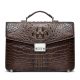 BRUCEGAO's Alligator Briefcase for Business-Brown
