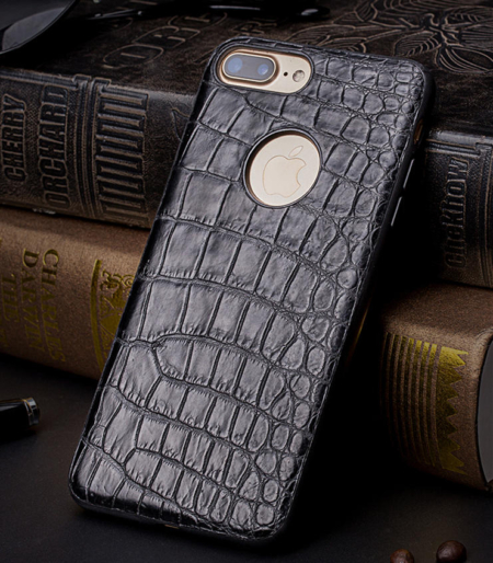 Black-Crocodile Belly Skin TPU Edges Case