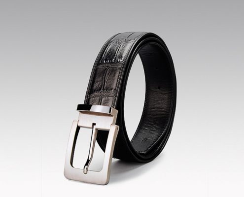 Black Crocodile Belt to Match The Blue Pants