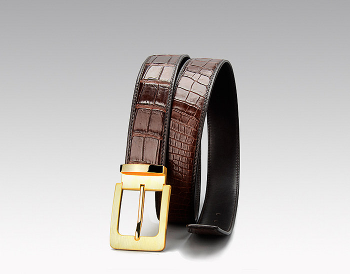 Brown Crocodile Belt to Match the Blue Pants