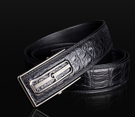 Classic Crocodile Dress Belt, Genuine Crocodile Belt for Men-GT-1