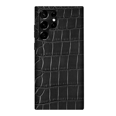 Crocodile & Alligator Cases for Samsung Galaxy S22 Ultra-Black