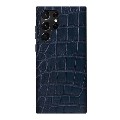 Crocodile & Alligator Cases for Samsung Galaxy S22 Ultra-Blue