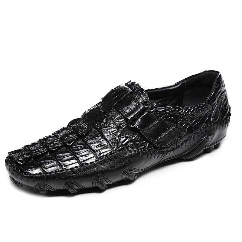  Crocodile  Leather Loafers Casual Driving Shoes 