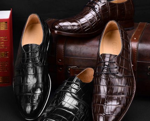Crocodile Leather Oxford Shoes