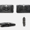 Crocodile Long Bifold Wallet, Designer Business Crocodile Clutch Wallet-1