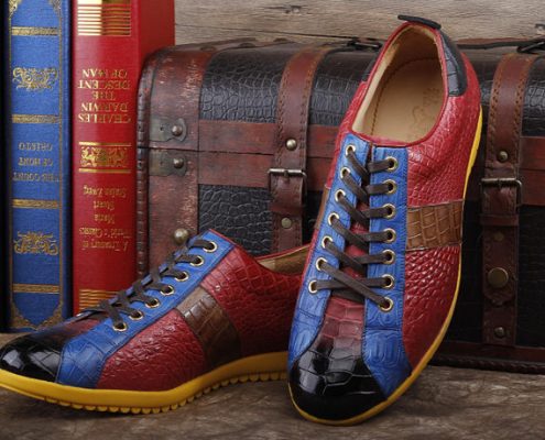 Fashion BRUCEGAO's Crocodile Shoes for Men