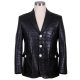 Genuine Alligator Skin Jacket-Black