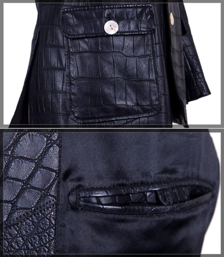 Genuine Alligator Skin Jacket-Details