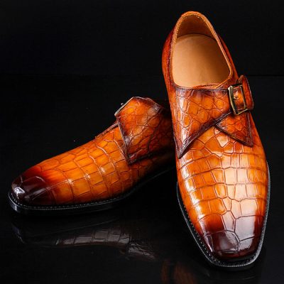 Men’s Shoes Genuine Crocodile Alligator Skin Leather Handmade Size US07-US11 | Blue #S758 11