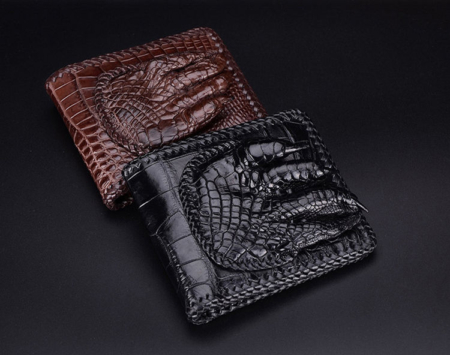 Handmade Crocodile Wallet Pocket Purse for Men-Exhibition