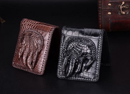 Handmade Crocodile Wallet Pocket Purse for Men-Top