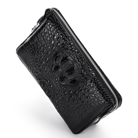 Large Capacity Crocodile Wallet, Casual Crocodile Long Wallet for Men-Top