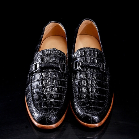 Luxury Handmade Crocodile Boat Shoes-1
