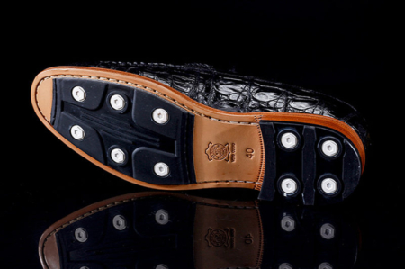 Luxury Handmade Crocodile Boat Shoes-Sole