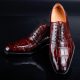 Men's Alligator Leather Plain-Toe Oxford Shoes