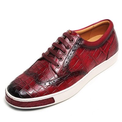 Mens Fashion Alligator Oxford Sneakers