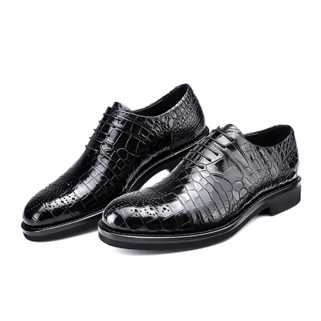 Men's Genuine Alligator Leather Formal Dress Party Wedding Office Oxford Shoes-1