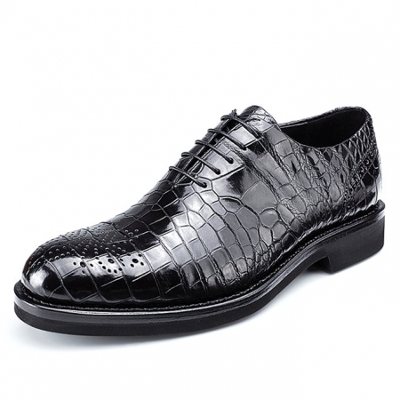 Men's Genuine Alligator Leather Formal Dress Party Wedding Office Oxford Shoes