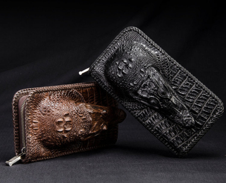 Personalized Crocodile Wallet, Handmade Crocodile Wallet for Men-Exhibitions