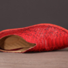 Snakeskin Shoes, Python Shoes for Men - Red-Upper